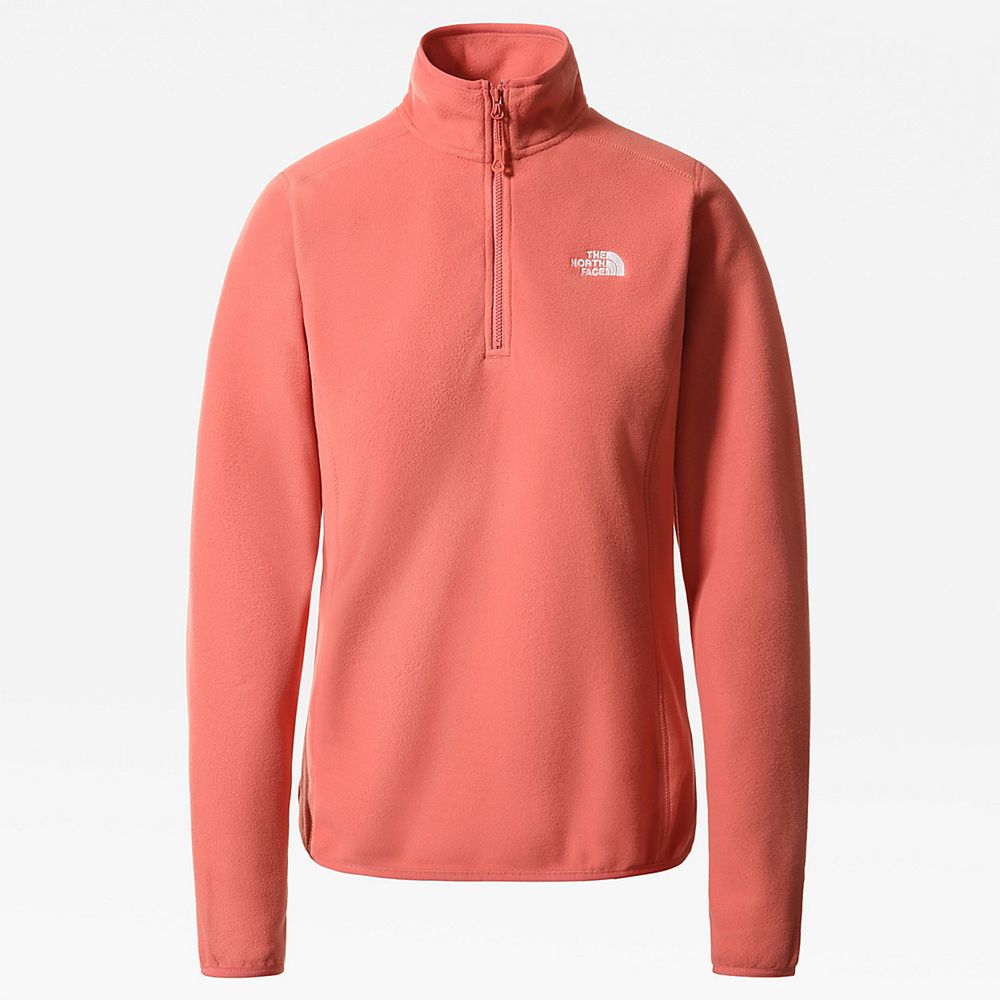 The North Face Fleece Womens Australia - The North Face 100 Glacier Quarter-Zip Rose Hiking (SVG-503